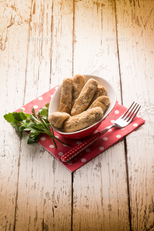 croquettes with potatoes and tuna Stock Photo by PhotoDune